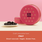 Domori Chocolate Coated Amarena Cherries Tin Gift Box