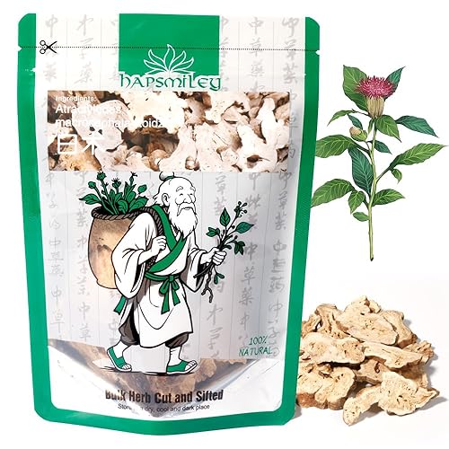 Hapsmiley Atractylodes macrocephala (White Atractylodes/Bai Zhu/??) - Sliced, Suitable for Tea and Cooking | 100g (3.5 oz) Dried Chinese Herb