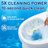 80 Count Disposable Toilet Wand Refills for Toilet Wand, 5X Cleaning Power Scrubber Refill, Bathroom Cleaning Supplies, No Falling Apart, Fresh