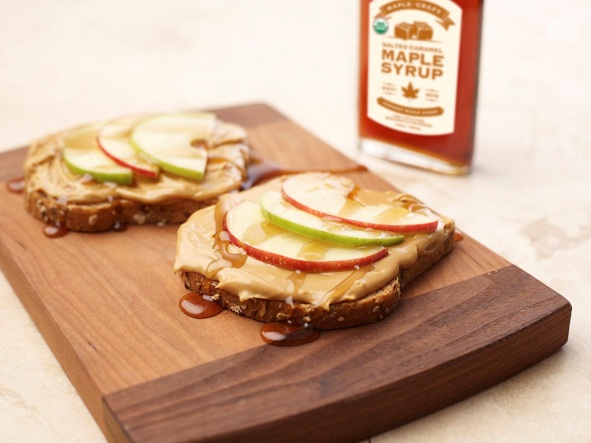 Salted Caramel Maple Craft Syrup | Delicious All Natural Topping, Sweetener & Ingredient | Enjoyed By All Ages | Great Gift Item | 6.8oz. (200mL)
