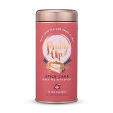 Pinky Up Spice Cake Black Tea, Full Leaf with Spices, Almond, Citrus & Bourbon Vanilla Extract, 15 Sachets, Orange Spice Tea, Rich, Warm Flavors, Self