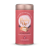 Pinky Up Spice Cake Black Tea, Full Leaf with Spices, Almond, Citrus & Bourbon Vanilla Extract, 15 Sachets, Orange Spice Tea, Rich, Warm Flavors, Self