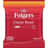 Folgers Classic Roast Medium Roast Ground Coffee, 42-1.5 Ounce Fraction Packets, frac Packs