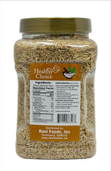 Desi Kitchen Brown Basmati Rice | 3.5 lbs (1.59kg) Jar | Healthy Whole Grain, Product of India