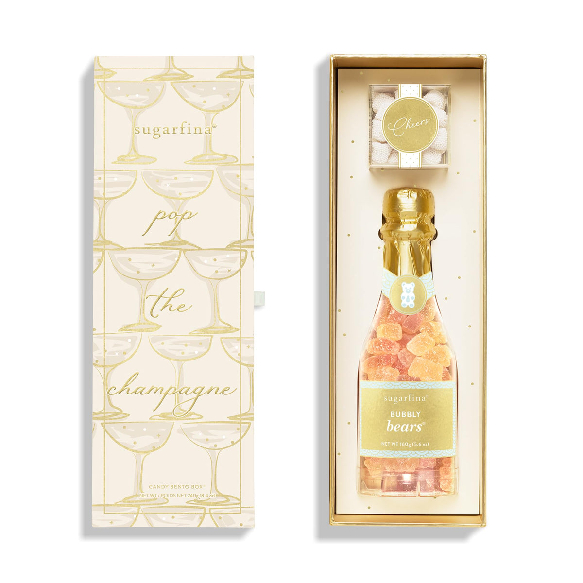 Sugarfina Pop the Champagne Candy Gift Set | Champagne Bubbles, Bubbly Bears Celebration Bottle