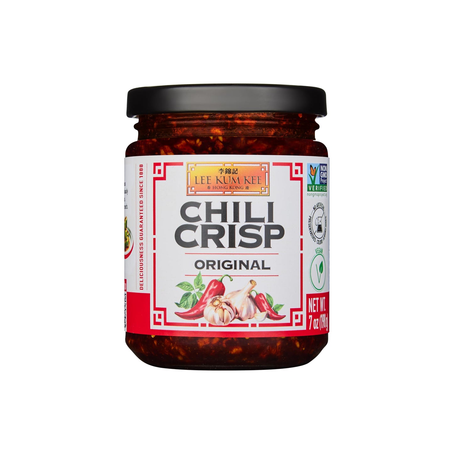 Lee Kum Kee Original Chili Crisp (7 oz - 1 Pack), Savory & Spicy | Vegan | Perfect for Dipping, Stir-Frying, Drizzling, Noodles, Rice Bowls, Toasts