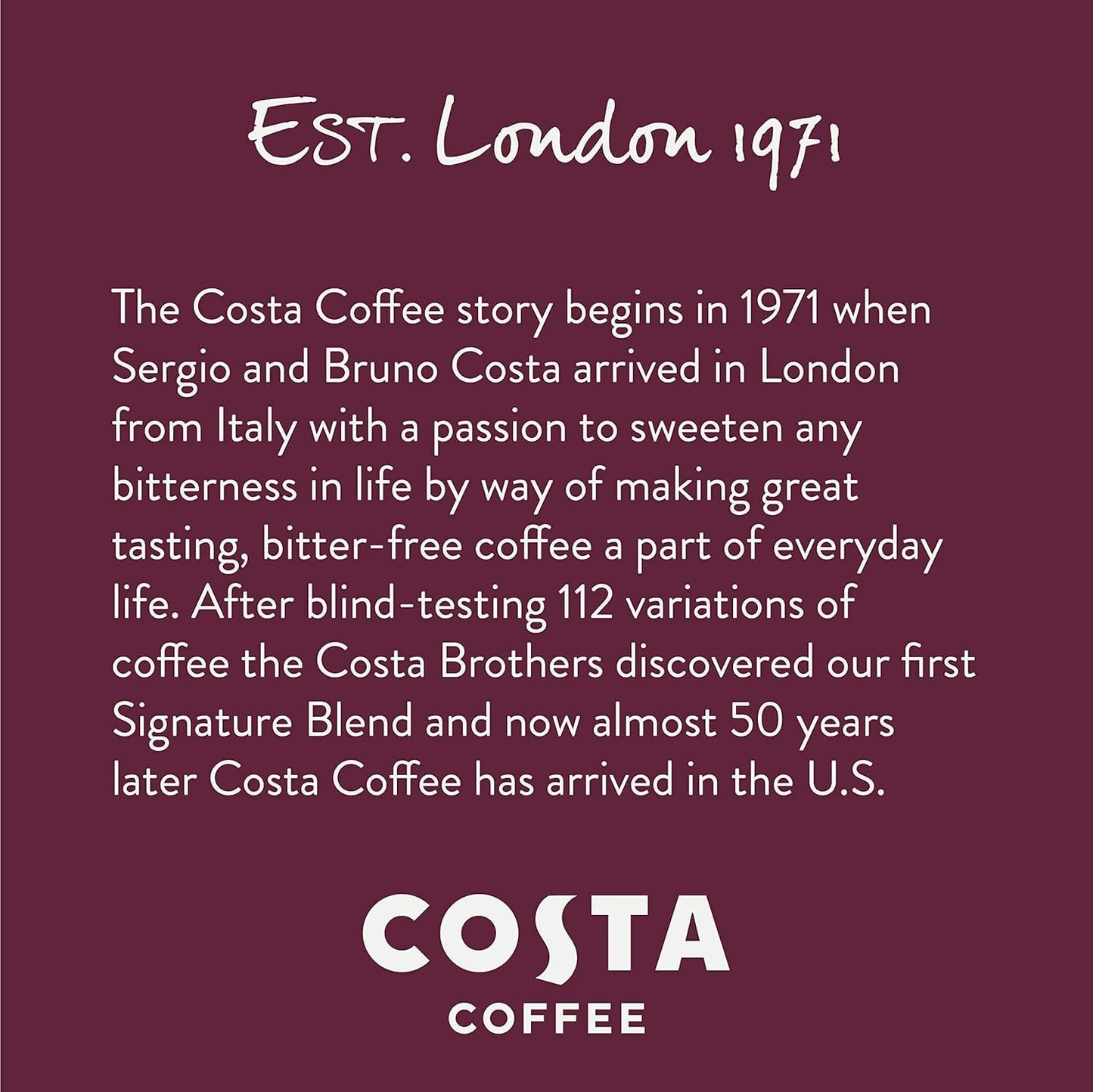 Costa Coffee Pods Dark Roast, Signature Blend Single-Serve Pods (10 Count), Smooth & Nutty 100% Arabica Beans, Compatible with Pod Brewers
