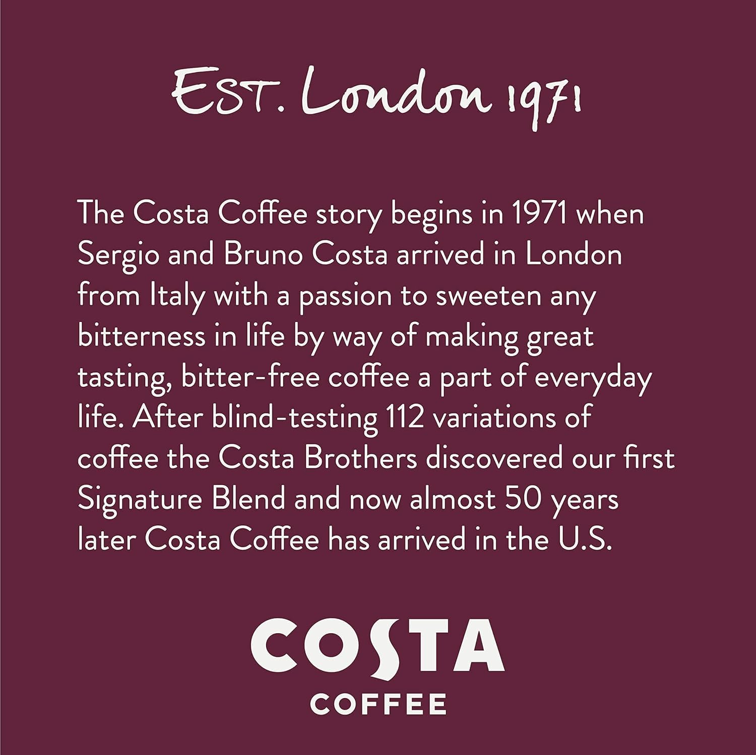 Costa Coffee Pods Dark Roast, Signature Blend Single-Serve Pods (10 Count), Smooth & Nutty 100% Arabica Beans, Compatible with Pod Brewers