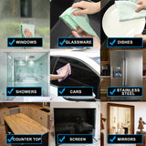 Fish Scale Streak Free Magic Glass Window Car Mirror Microfiber Cleaning Cloth Cleaner Cloths,Lint Free Stainless Steel Windshield Shower Cleaning