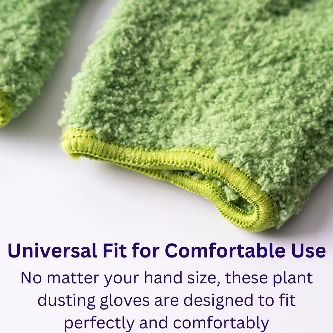 SuperMoss (01710) Microfiber Dusting Gloves for Plants - Gentle Leaf Shine & Cleaner for Houseplants, Reusable Indoor Plant Care Accessories, Durable