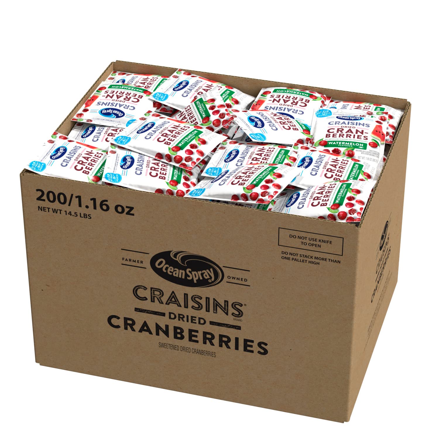 Ocean Spray Craisins Dried Cranberries, Watermelon, 1.16 Ounce (Pack of 200)