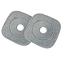 2 Pack 9 Inch Square Microfiber Pad Refill Compatible with True & Tidy Thick SPIN-800 TrueClean Mop, M16 and Most Square Spin Mop, Bucket - Grey