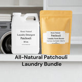 Patchouli Laundry Detergent and Scent Booster Bundle, 32 oz Detergent, 16 oz Booster, Natural Laundry Set, Eco-friendly, Patchouli Essential Oil