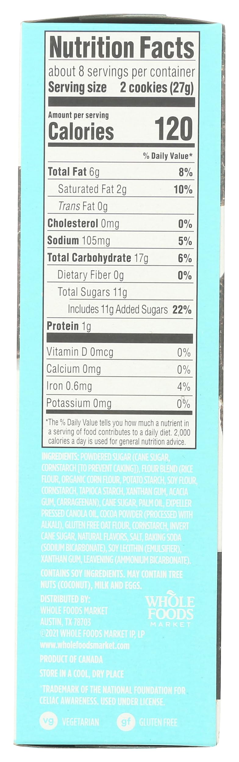 365 by Whole Foods Market, Chocolate Sandwich Cremes, 8 Ounce