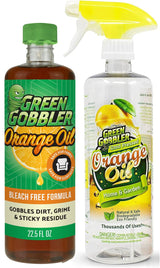 Green Gobbler Cold-Pressed Concentrated Orange Oil for Multi-Purpose Cleaning at Home, Outdoors, 32 oz, Spray Bottle Included