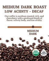 5LB Subtle Earth Organic Decaf - Swiss Water Process Decaf - Medium Dark Roast - Whole Bean Coffee - Low Acidity - Organic Certified by CCOF - 5 Pound