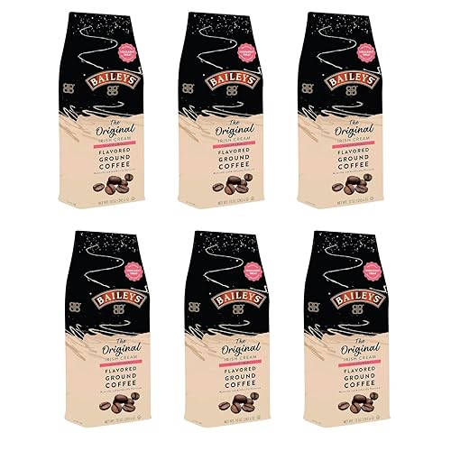 Baileys Original Irsh Cream Flavored Medium Roasted Ground Coffee - 10 Ounce Bag (Pack of 6)