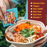 Bada Bean Bada Boom Plant-Based Protein, Gluten Free, Vegan, Crunchy Roasted Broad (Fava) Bean Snacks, 110 Calorie Packs, The Classic Box Variety