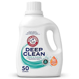 ARM & HAMMER Deep Clean Free & Clear Liquid Laundry Detergent, Free of Dyes, and Perfumes, Dermatologist Tested, 75 Fl Oz, 50 Loads