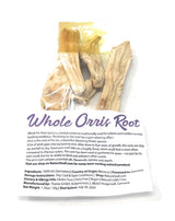 Whole Orris Root - 100% Iris Germanica - Iris Root Contains Essential Oils, Flavonoids And Is Used In Perfumes - Net Weight: 1.76oz / 50g