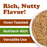 Food to Live Toasted Hulled Sesame Seeds, 8 Ounces - Crunchy and Nutritious Snack, Oven Roasted, Unsalted, No Oil Added, Perfect for Cooking, Baking