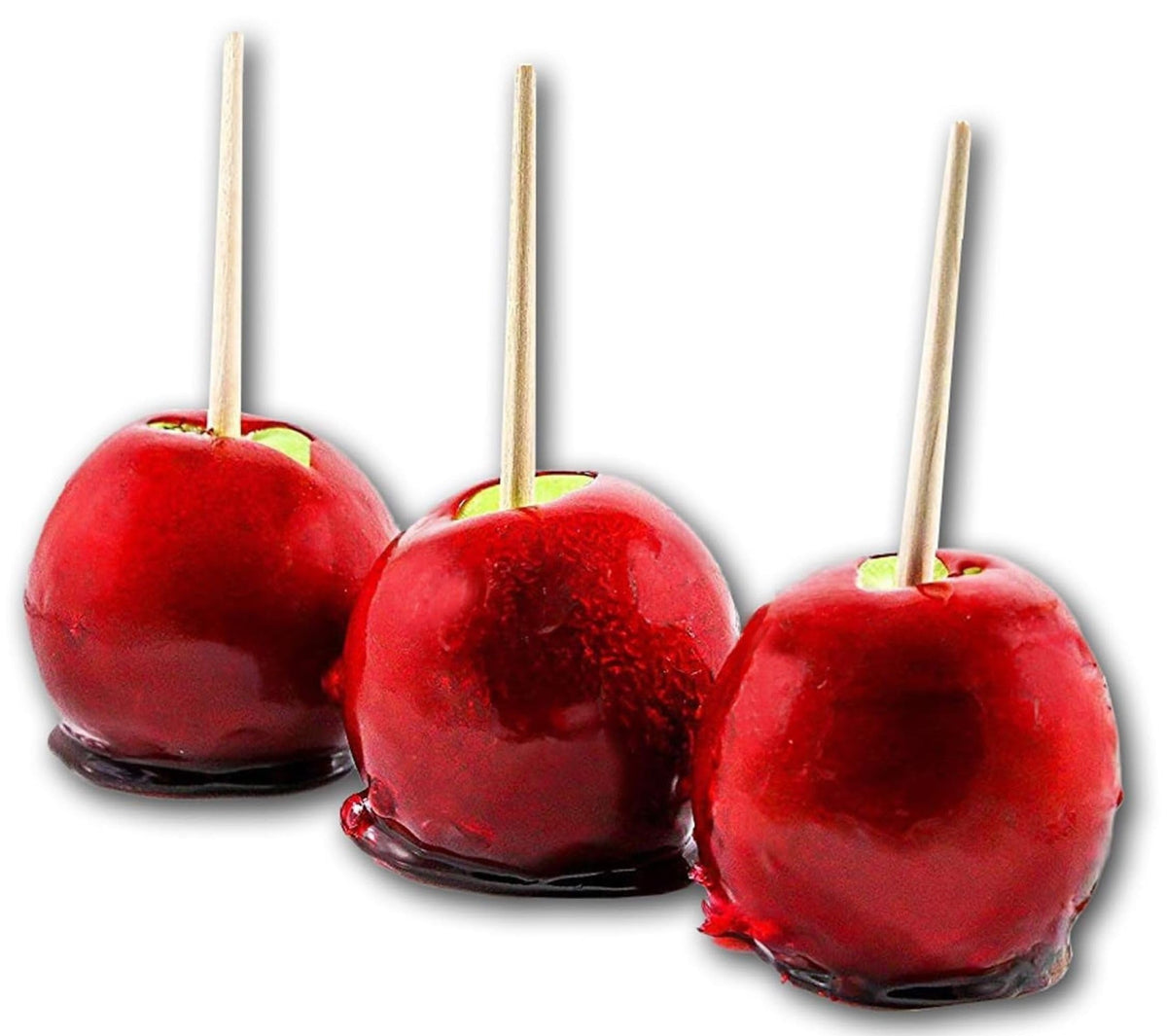 US Sweets Candy Apple 3 Pack - Granny Smith Apples Dipped in Sweet Red Cinnamon Candy | Candied Apples | Delicious Gift | Handmade in Small Batches |