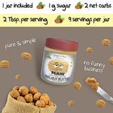 Crazy Go Nuts Walnut Butter Plain with Sea Salt - Walnut Spread, Keto, Vegan, Low Carb, Gluten Free Superfood, Non-GMO, ALA, Omega 3 Fatty Acids, Good