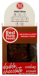 Red Plate Foods, Cookies Double Chocolate, 10.5 Ounce