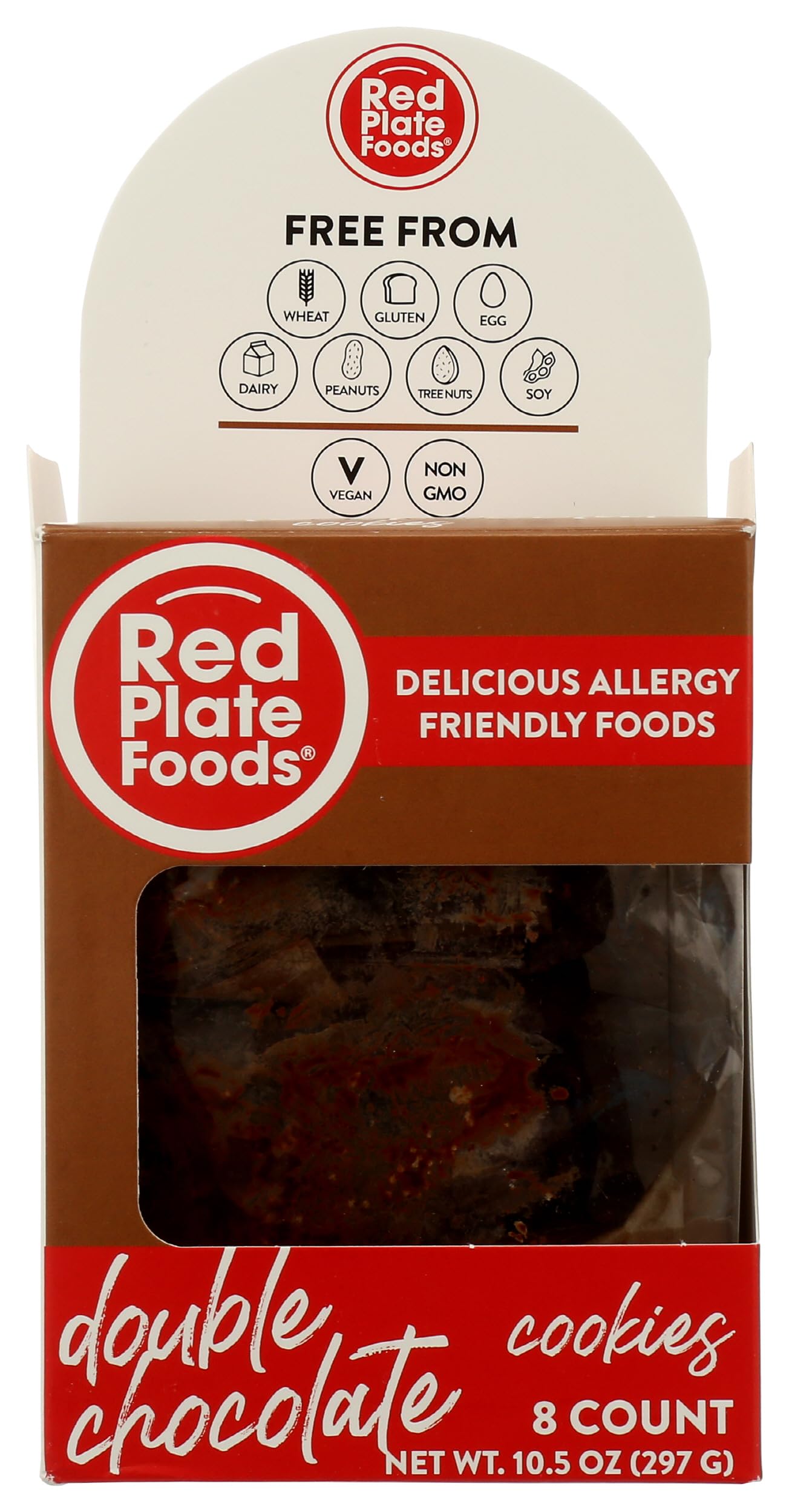 Red Plate Foods, Cookies Double Chocolate, 10.5 Ounce