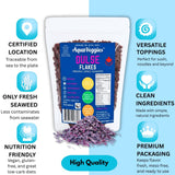 Aqua Veggies Organic Atlantic Dulse Flakes Sea Vegetable, Wild-Harvested, Sun-Dried Superfood Seaweed Snacks| Rich in Iodine, B12, Iron, Calcium