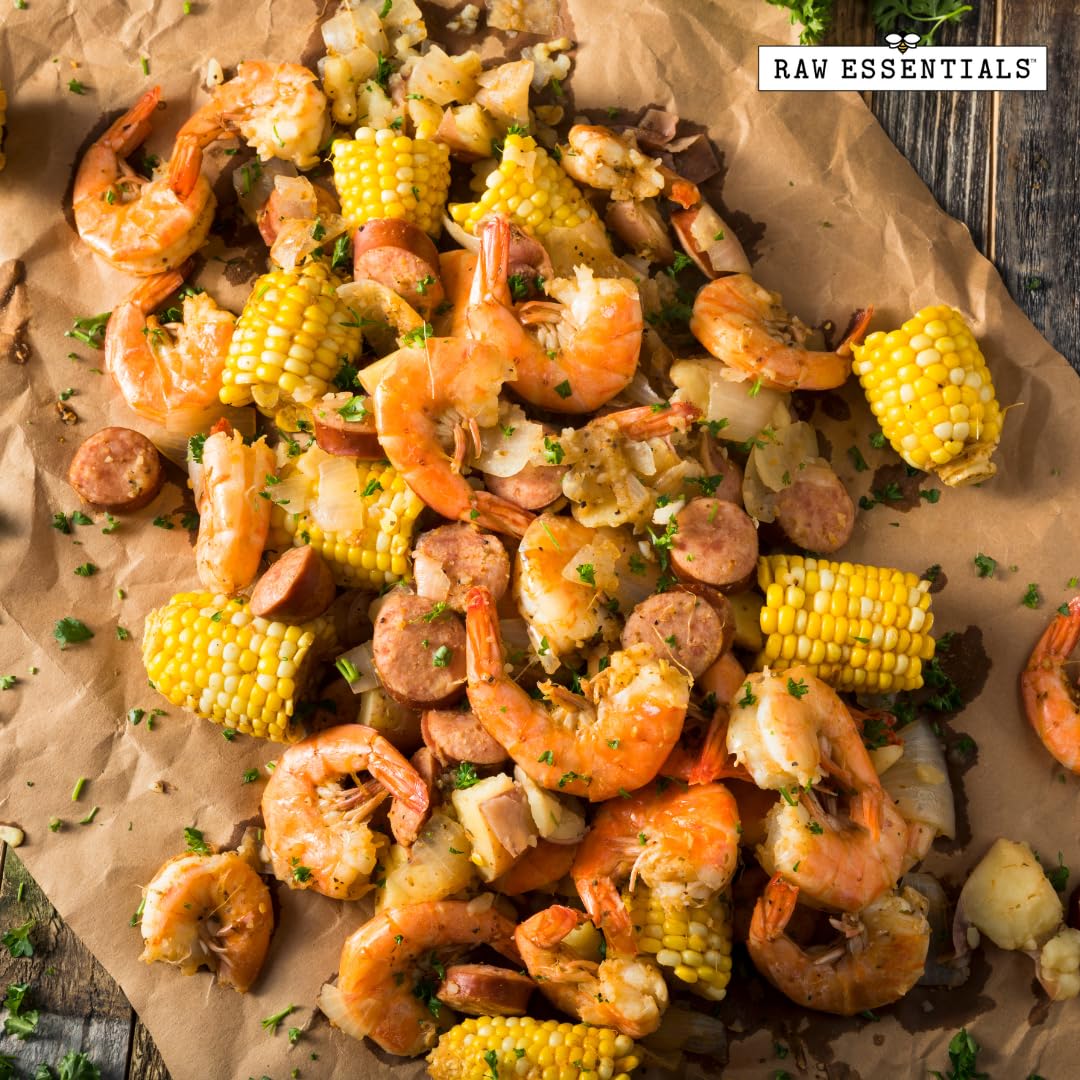Raw Essentials Southern Style Shrimp & Crab Boil Seasoning - Savory & Aromatic Blend for Seafood Boils - Non-GMO, Gluten-Free, Vegan, Paleo - 10 oz