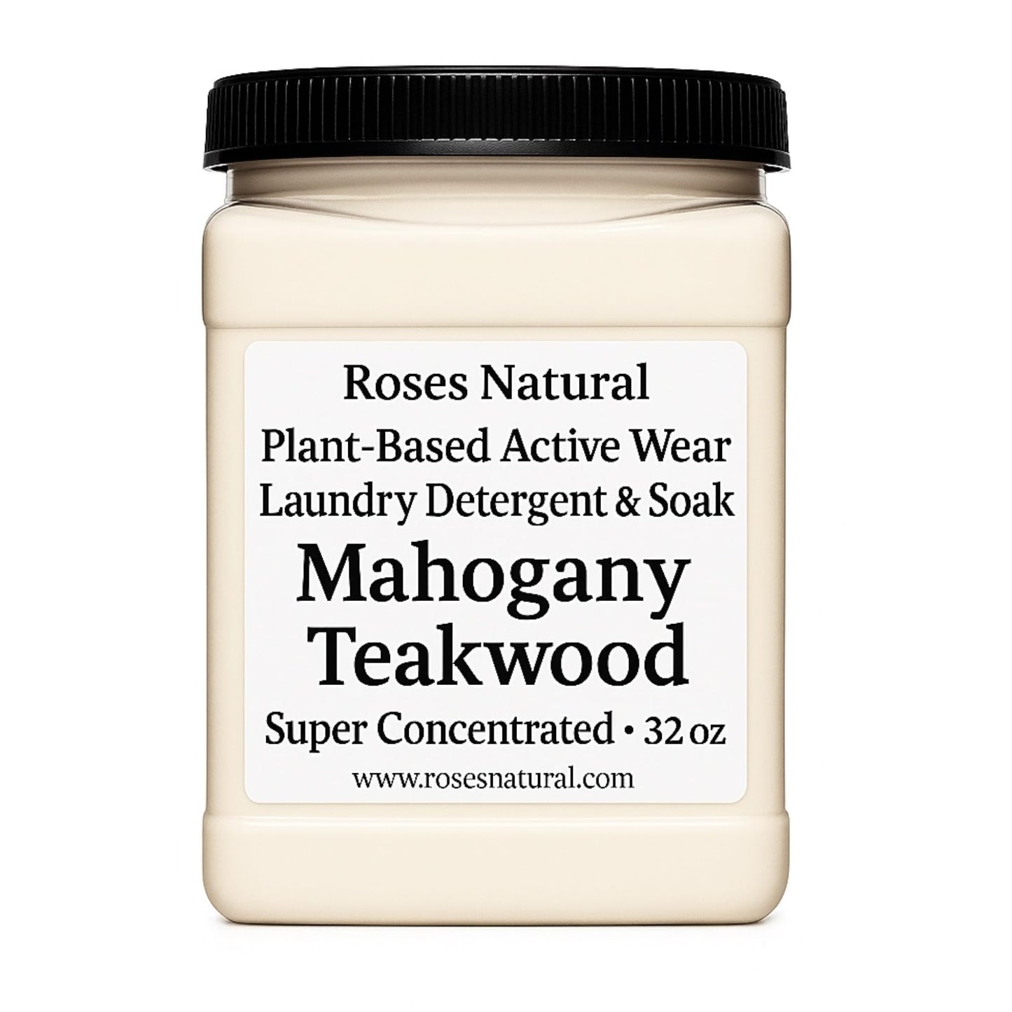 Roses Natural Active Wear Laundry Detergent & Soak - Plant-Based Odor Removing Formula for Gym Clothes & Performance Fabrics, 32 oz (Mahogany