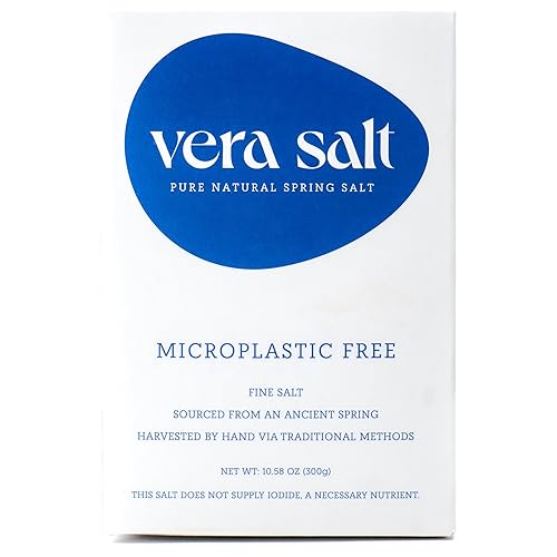 Vera Salt Fine Spring Salt - 300g Pack - Hand?Harvested White Crystals from Spain - Fine Texture with Natural Minerals - Plastic-Free Packaging