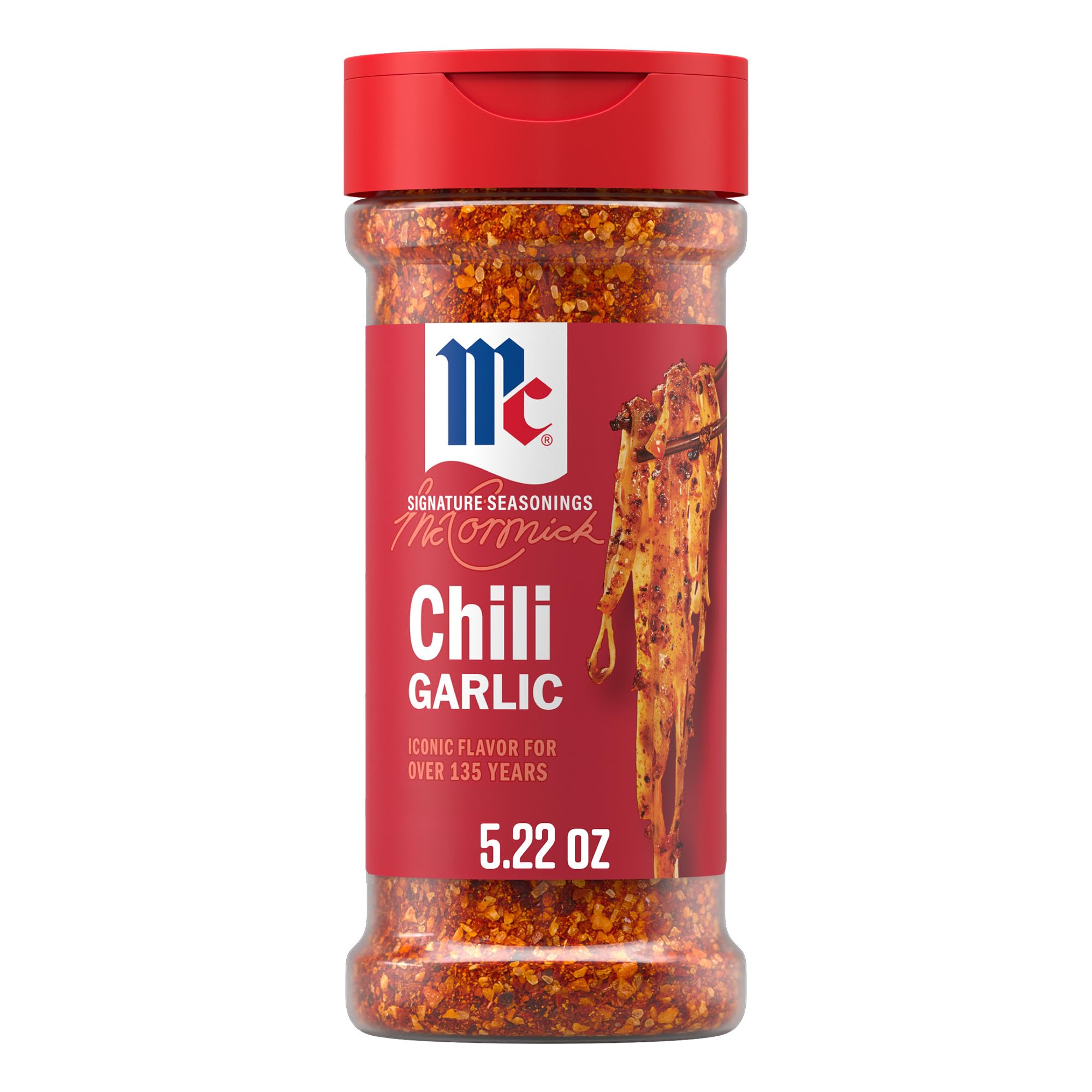 McCormick Seasoning, Chili Garlic, Signature Seasonings, No Artificial Flavors, No MSG Added, Spicy & Savory Blend of Chili & Garlic, Shake On