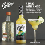 Collins Jalapeno Margarita Mix | Made With Real Jalapeno Puree and Lime, Lemon, and Orange Juice With Natural Flavors, Cocktail Recipe Ingredient