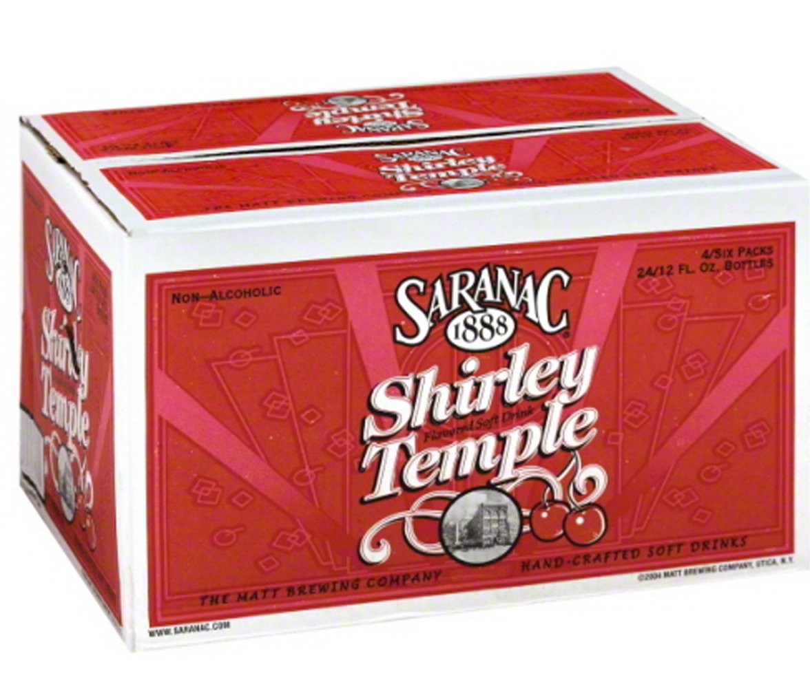 Saranac World Famous Hand-Crafted Shirley Temple Soda Soft Drink, 12 fl oz (12 Glass Bottles)