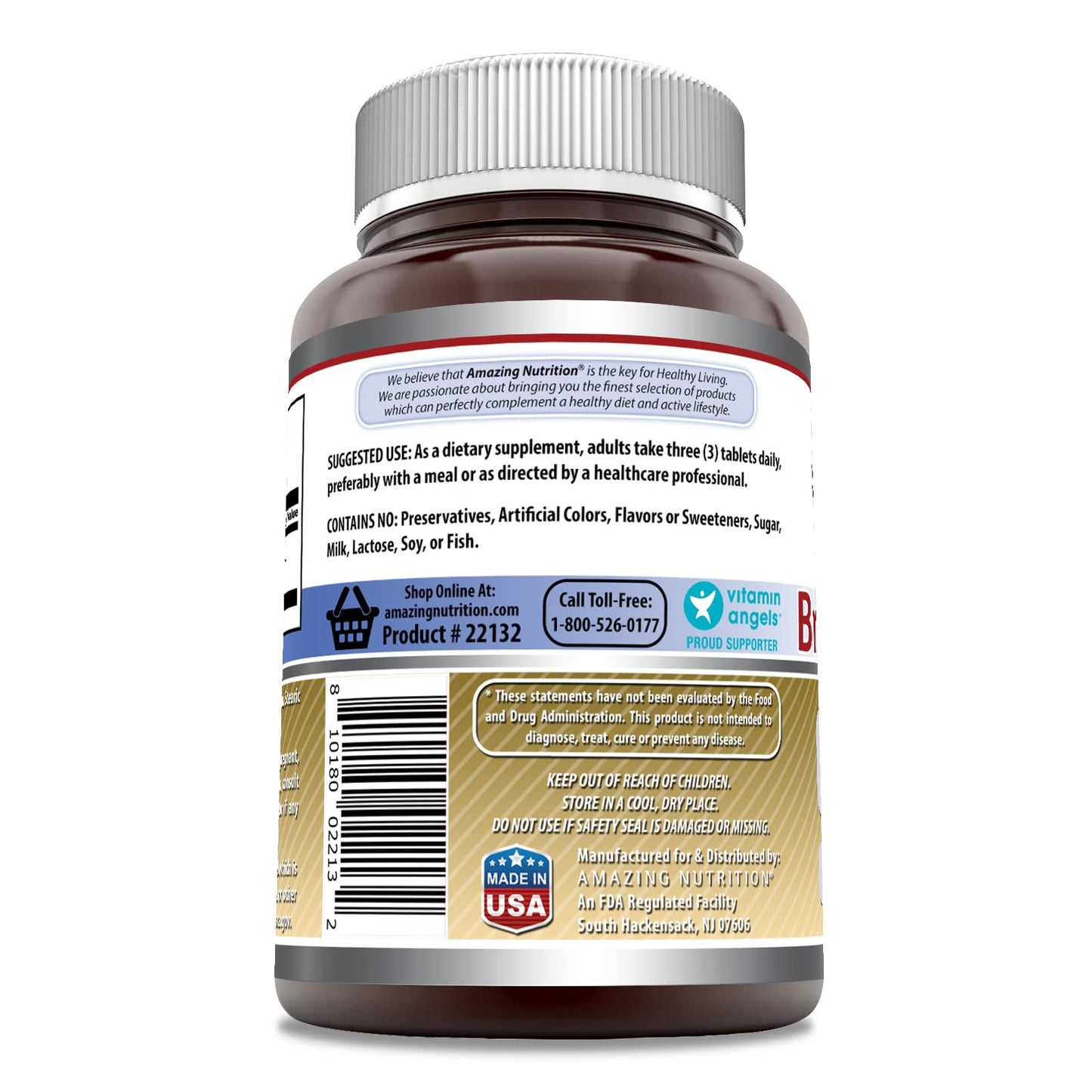 Amazing Formulas Brewer's Yeast 1500 Mg | Tablets Supplement | Non-GMO | Gluten-Free | Made in USA (1 Pack | 240 Count)