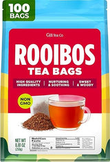 Rooibos Tea Bags (100 Bags) - Caffeine Free Redbush Herbal Tea for Everyday Comfort & Relaxation - After-Meal Comfort, Low In Tannins - Pure