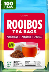 Rooibos Tea Bags (100 Bags) - Caffeine Free Redbush Herbal Tea for Everyday Comfort & Relaxation - After-Meal Comfort, Low In Tannins - Pure