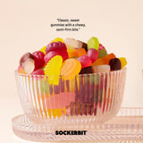 Sockerbit Swedish Candy Gummy Mix, 5 Bags, Assorted Sweet Candy Mix, Soft & Chewy Fruit Gummies with Variety of Flavors, Textures & Shapes, Vegan