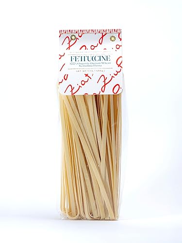 Zia Pia Organic Pasta - Fettuccine (500g) | Traditional Italian Pasta | Small Batch Organic | Made in Italy |
