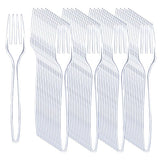 Liacere 360Pcs Clear Plastic Forks -Disposable Plastic Forks BPA-Free, 6.7-inch Heavy Duty Clear Disposable Cutlery, Suitable for Parties