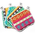 Skoy Scrub, 4-Pack Reusable, Non-Scratching Dish Scrubber for Kitchen and Household Cleaning, Planet-Friendly, Dishwasher Safe Soft Scrub, Assorted
