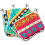 Skoy Scrub, 4-Pack Reusable, Non-Scratching Dish Scrubber for Kitchen and Household Cleaning, Planet-Friendly, Dishwasher Safe Soft Scrub, Assorted