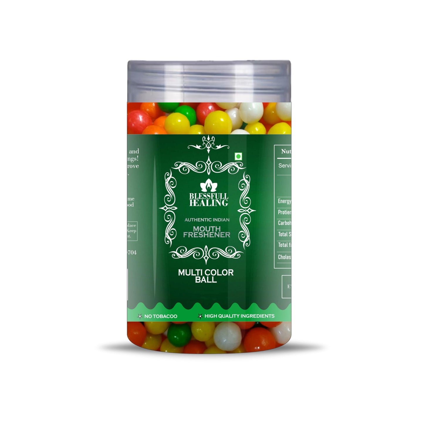Blessfull Healing Multi Color Ball 5 Oz(Ounce) Airtight Container With Spoon