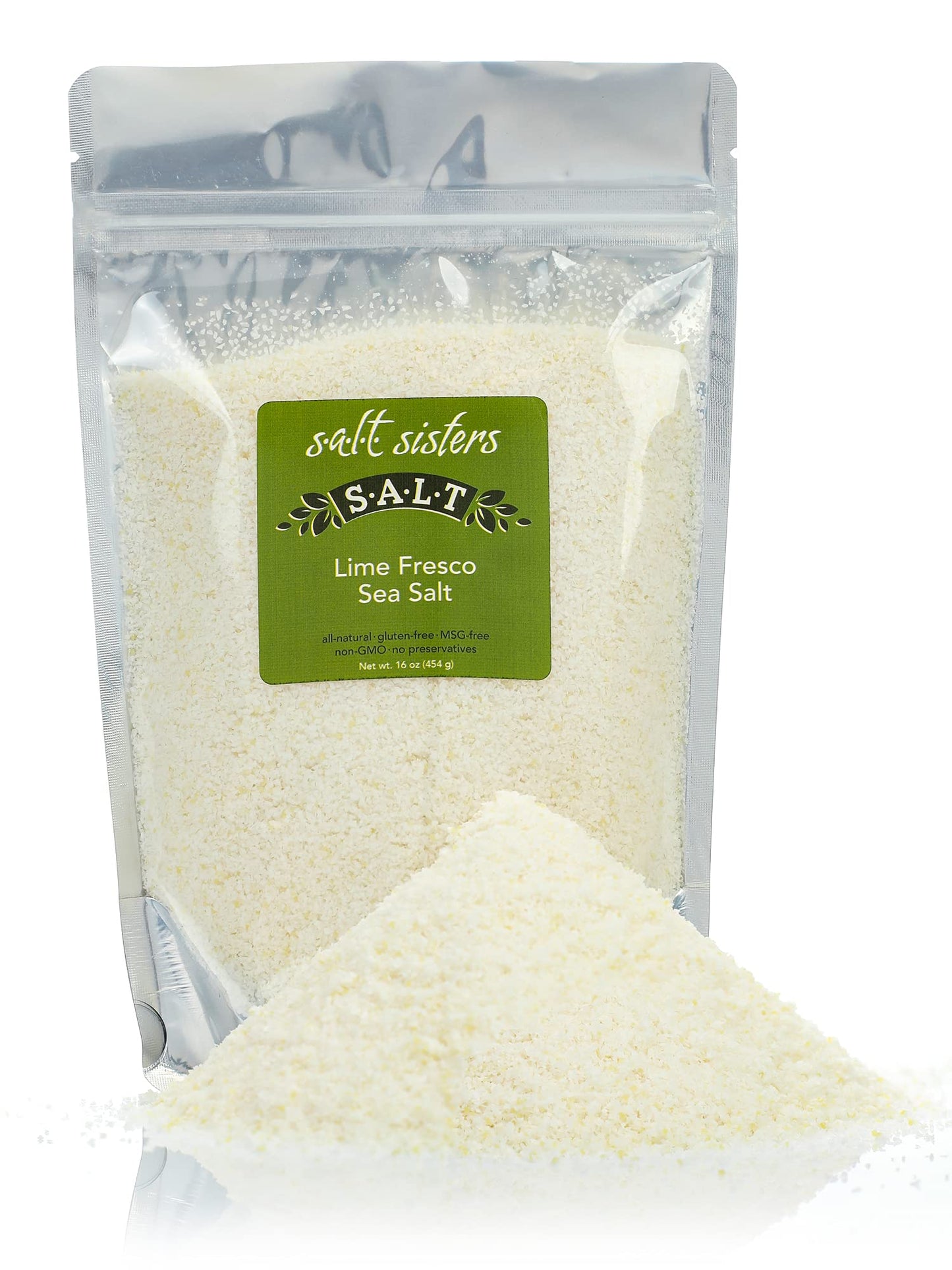 s.a.l.t. sisters Lime Fresco Salt | All-Natural, Gluten Free, MSG Free, Non-GMO | Easily Dissolvable Citrus Infused Fine Sea Salt | Versatile Salt
