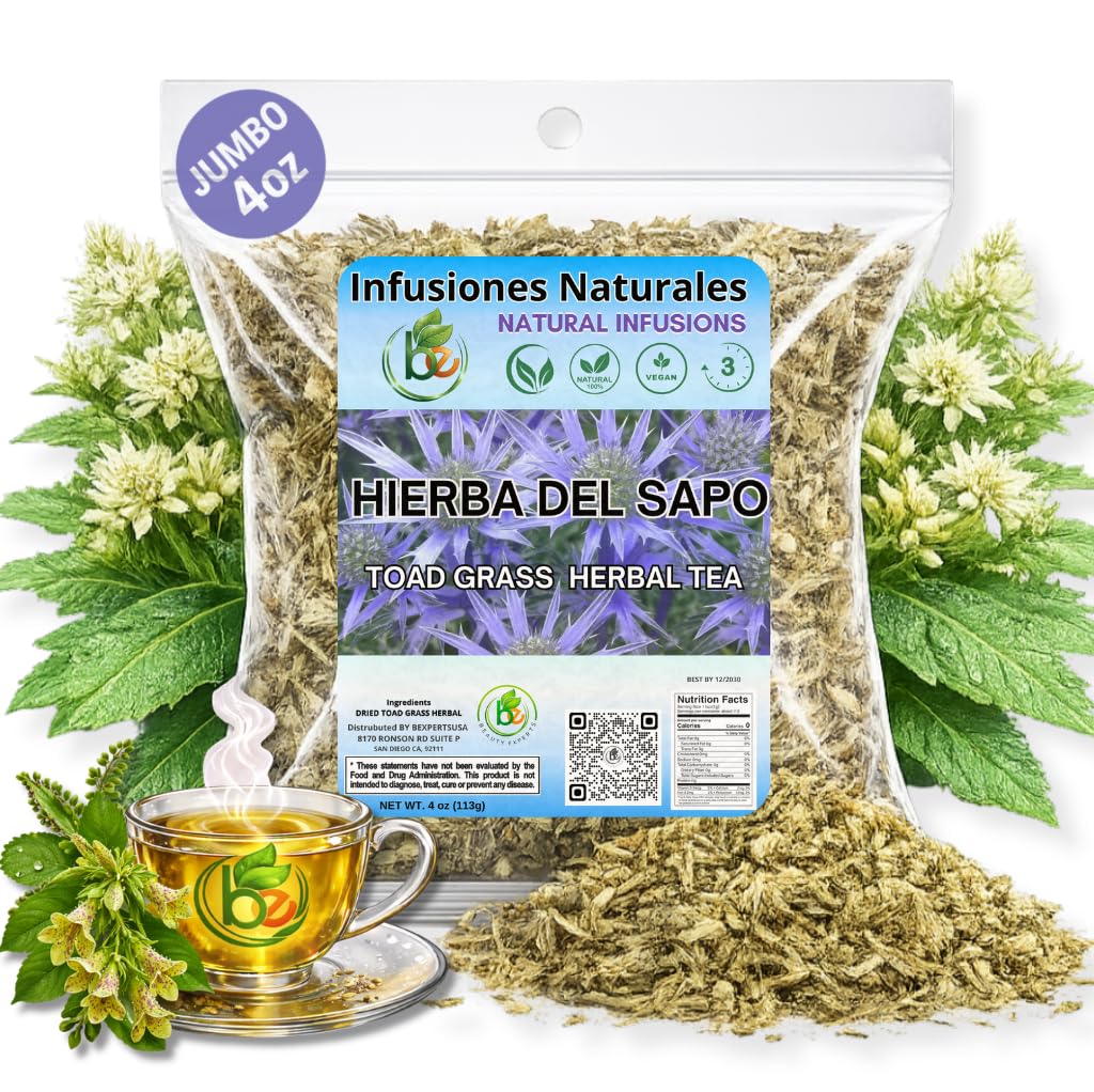 Hierba del Sapo Herbal Tea 4 oz (113g) - 100% Natural Mexican Thistle (Eryngium heterophyllum) - Traditional Loose Leaf Tea from Mexico