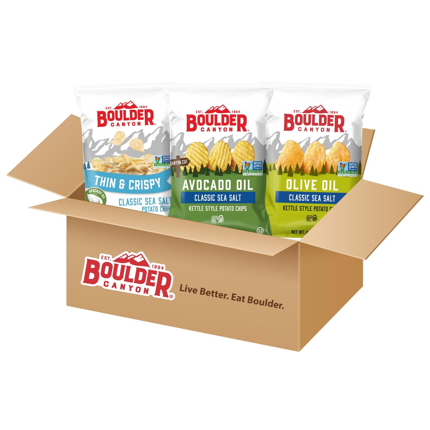 Boulder Canyon Custom Potato Chip 3 Bag Bundle