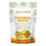 Heaven Blends Powerful Roots Men’s Vitality Organic Herbal Tea - USDA Organic - Antioxidant Blend with Turmeric, Ginger, Ashwagandha, Cinnamon, Black