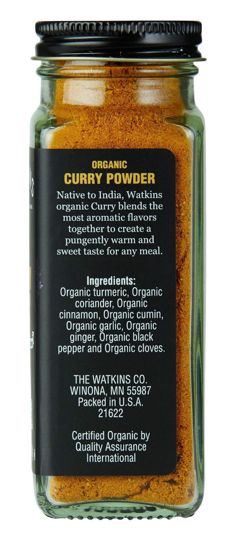Watkins Organic Curry Powder, Non-GMO, Kosher, 2.6 Ounce Jar, 1-Pack